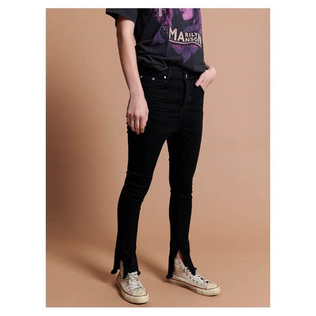 One Teaspoon Black Cotton Women Jeans - Hilstor