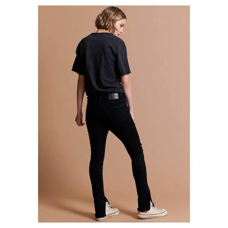 One Teaspoon Black Cotton Women Jeans - Hilstor