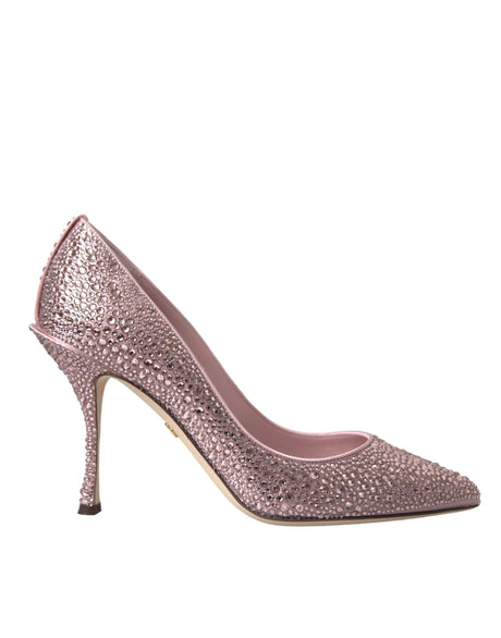 Dolce & Gabbana Pink Strass Crystal Heels Pumps Shoes - Hilstor