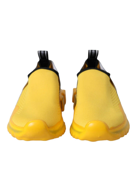 Dolce & Gabbana Yellow Sorrento Slip On Sneakers Women Shoes - Hilstor