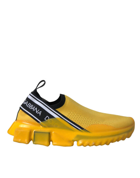 Dolce & Gabbana Yellow Sorrento Slip On Sneakers Women Shoes - Hilstor