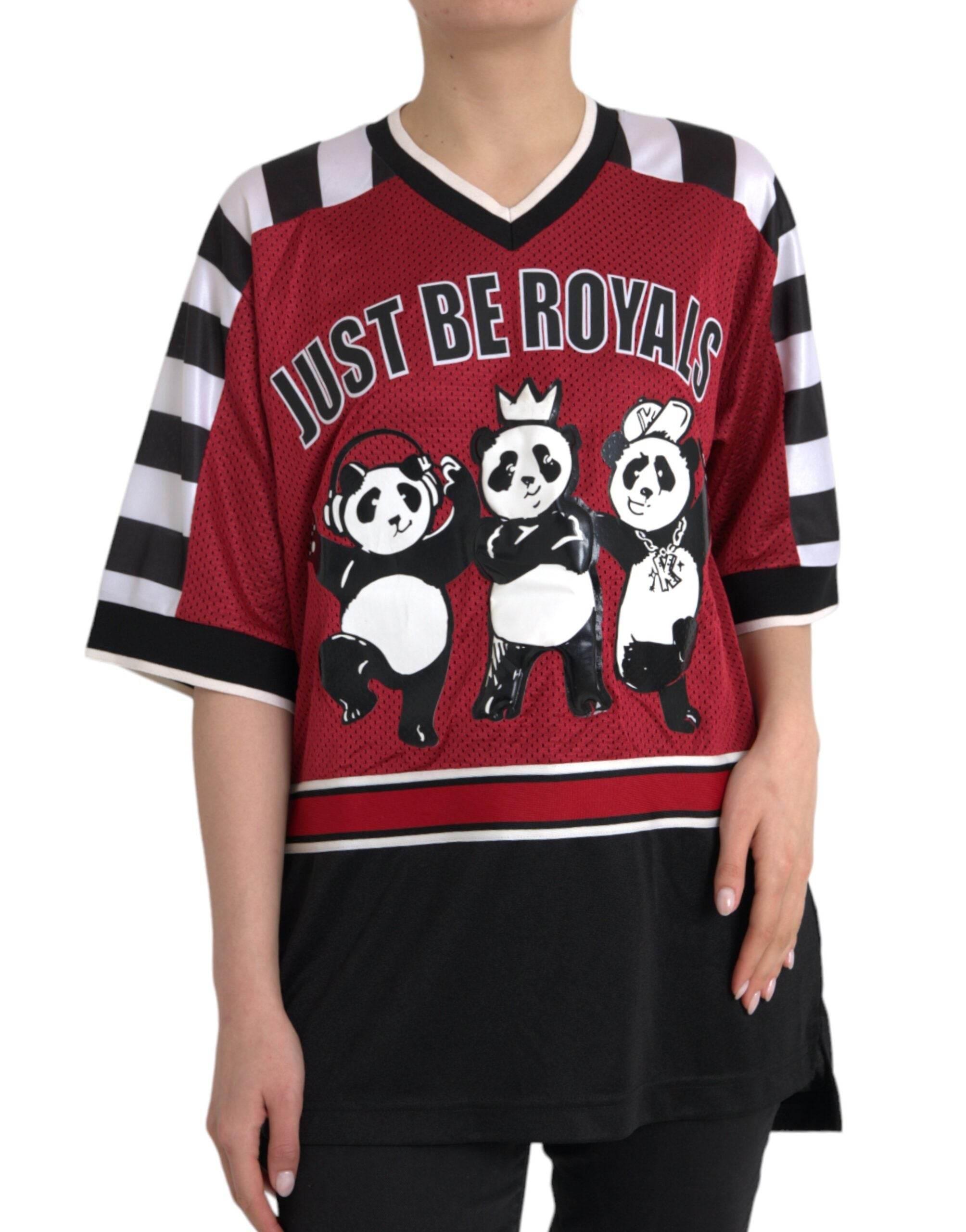 Dolce & Gabbana Multicolor Royals Panda Oversized T-shirt - Hilstor
