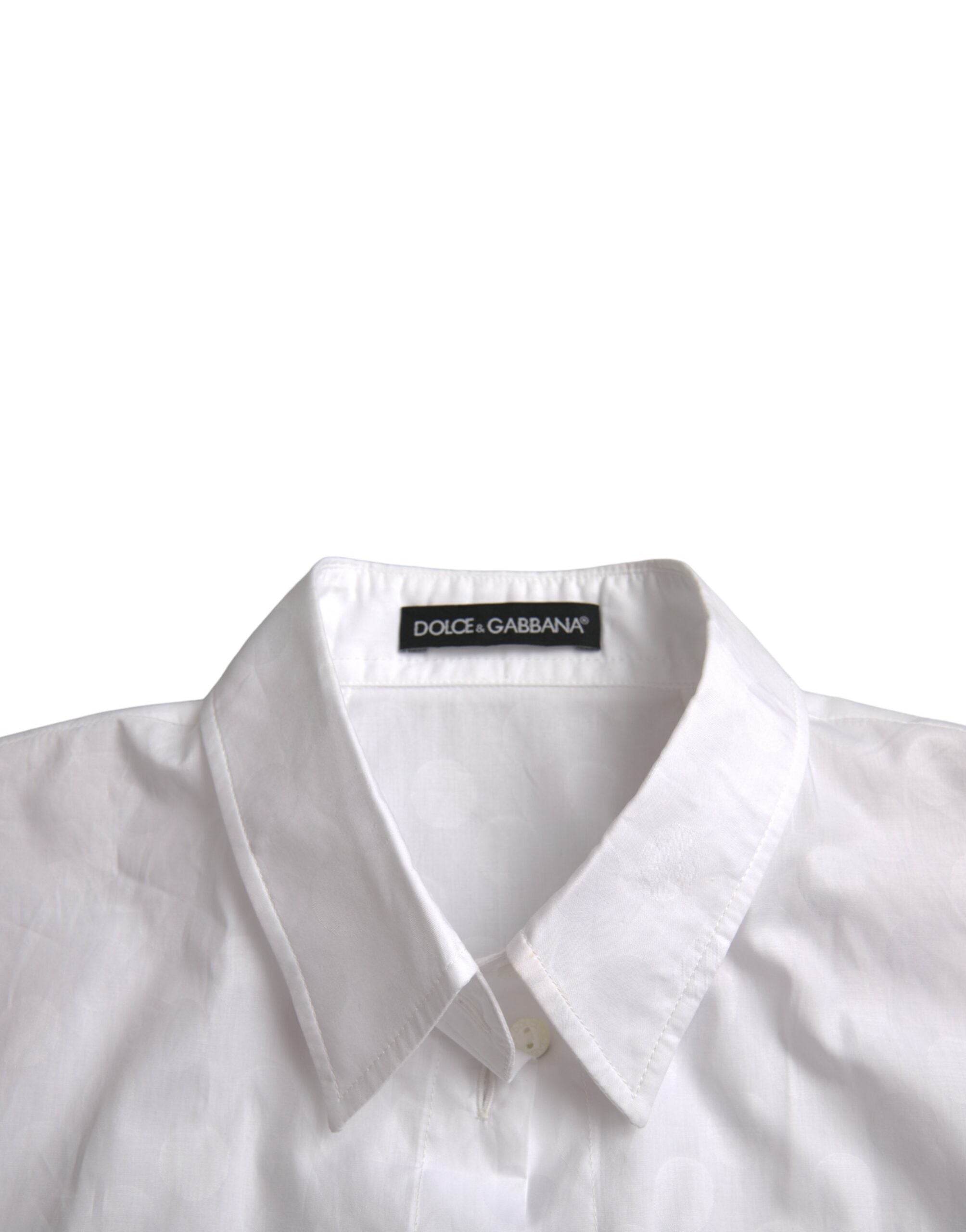 Dolce & Gabbana White Collared Short Sleeve Polo Shirt Top - Hilstor