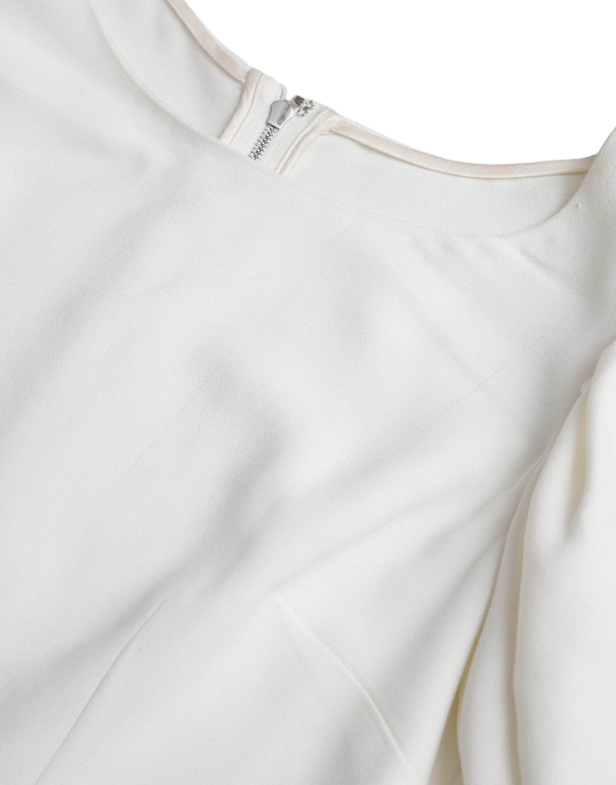 Dolce & Gabbana White Viscose Round Neck Short Sleeves Top - Hilstor