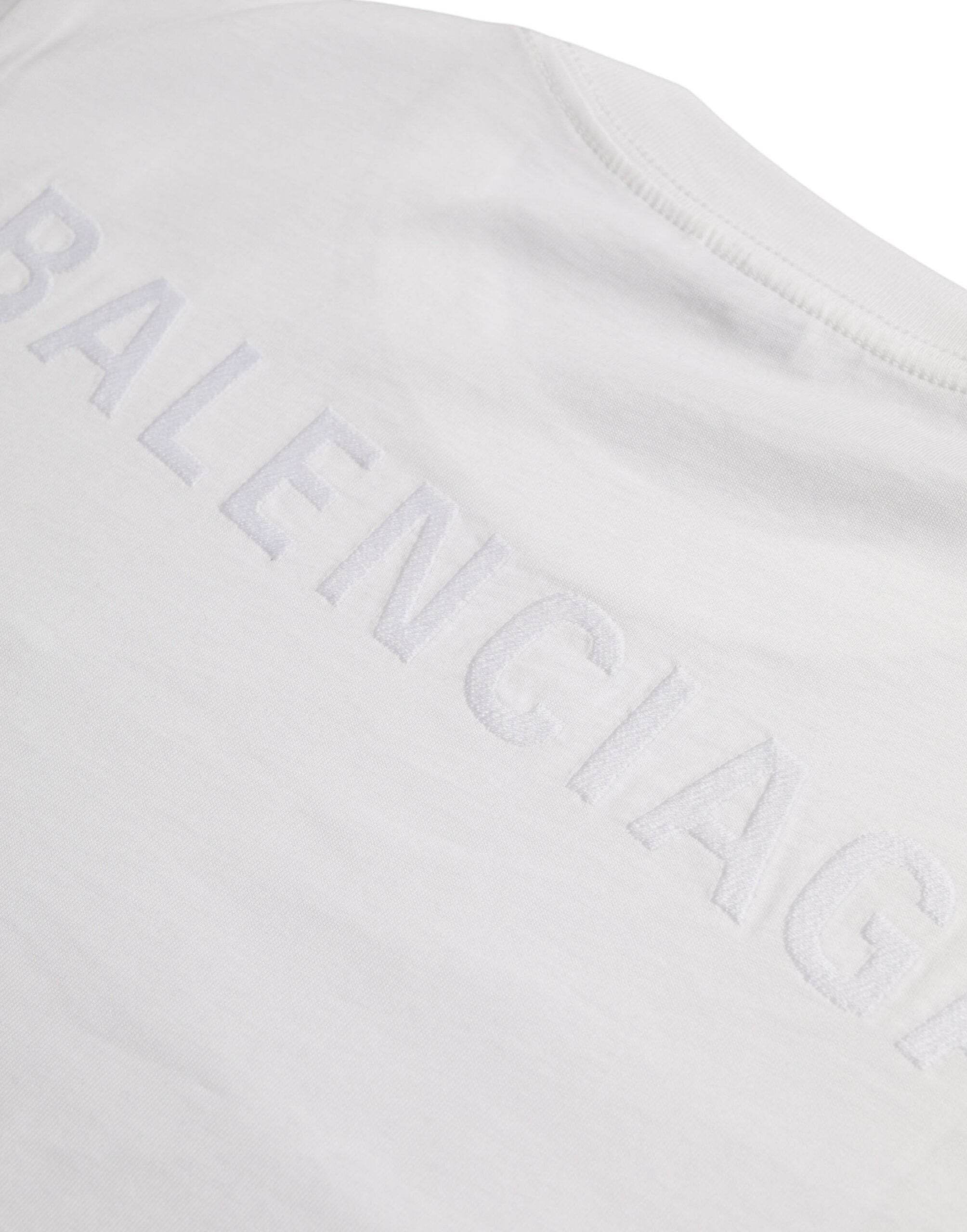Balenciaga White Cotton Crew Neck Short Sleeves T-shirt - Hilstor