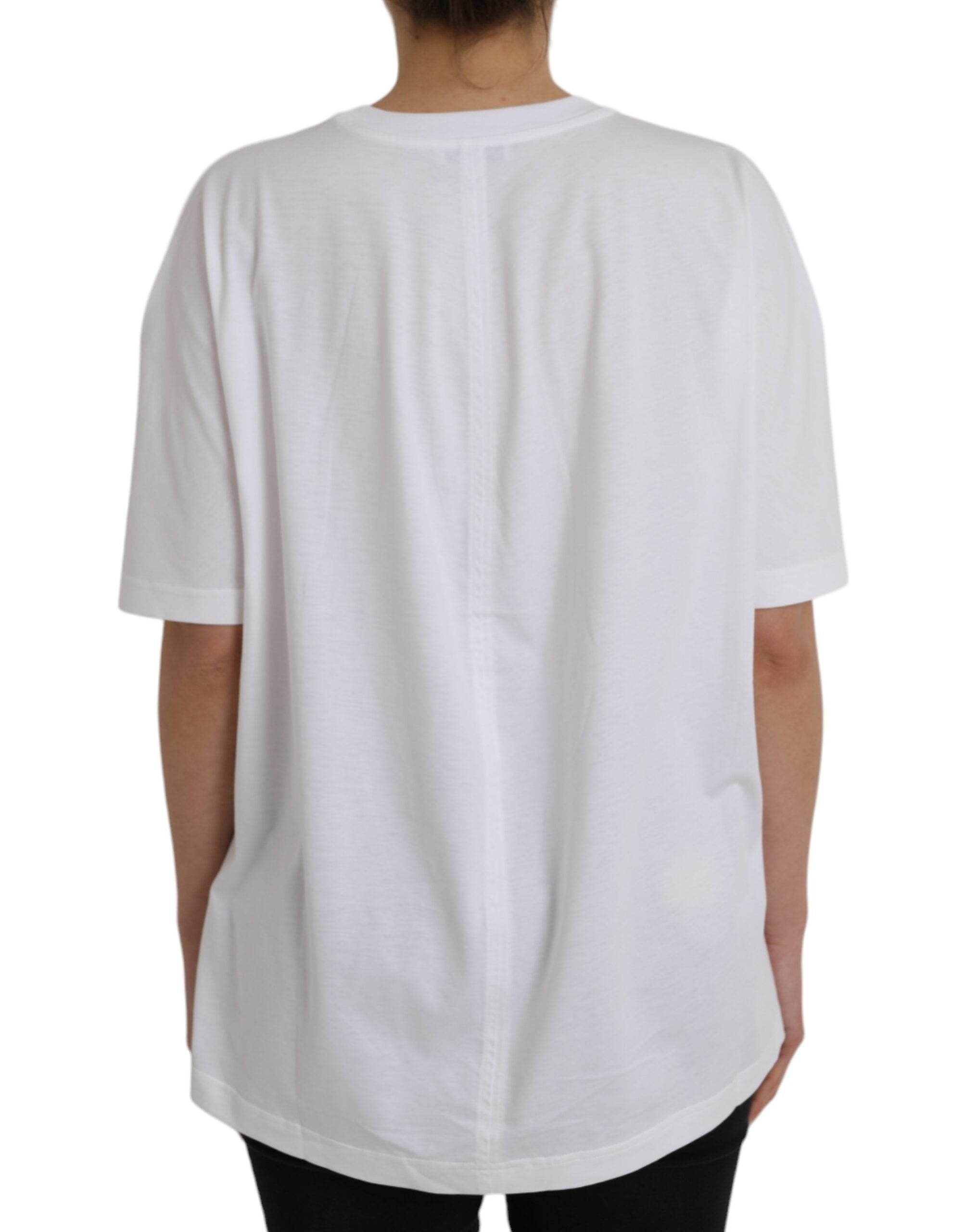 Balenciaga White Cotton Crew Neck Short Sleeves T-shirt - Hilstor