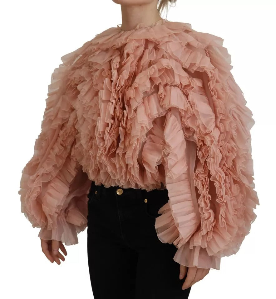 Dolce &amp; Gabbana Pink Flæser Langærmet Pulloversweater