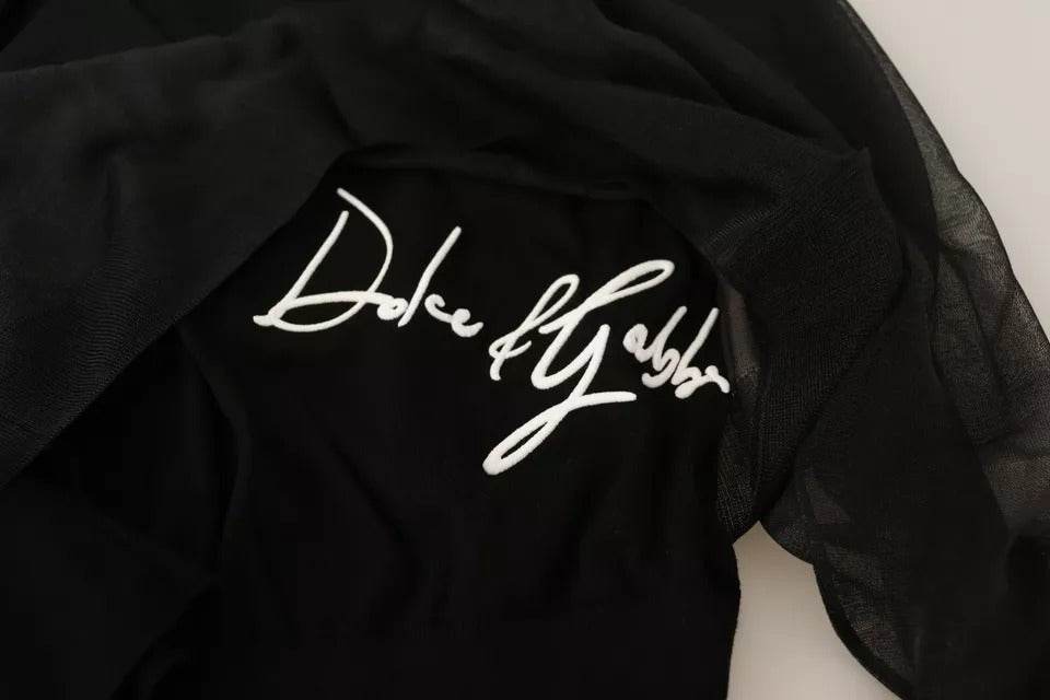 Dolce & Gabbana Black Logo Crewneck Long Sleeve Pullover Sweater - Hilstor