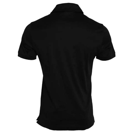 Dolce & Gabbana Black Logo Cotton Collared Polo Top T-shirt - Hilstor