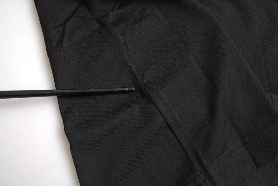 Dolce & Gabbana Black Logo Patch Cotton Crew Neck T-shirt - Hilstor