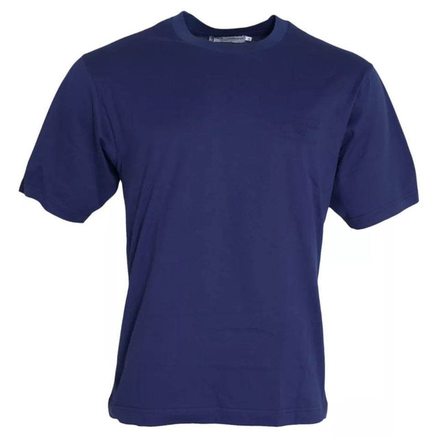 Dolce & Gabbana Royal Blue Round Neck Short Sleeve T-shirt - Hilstor