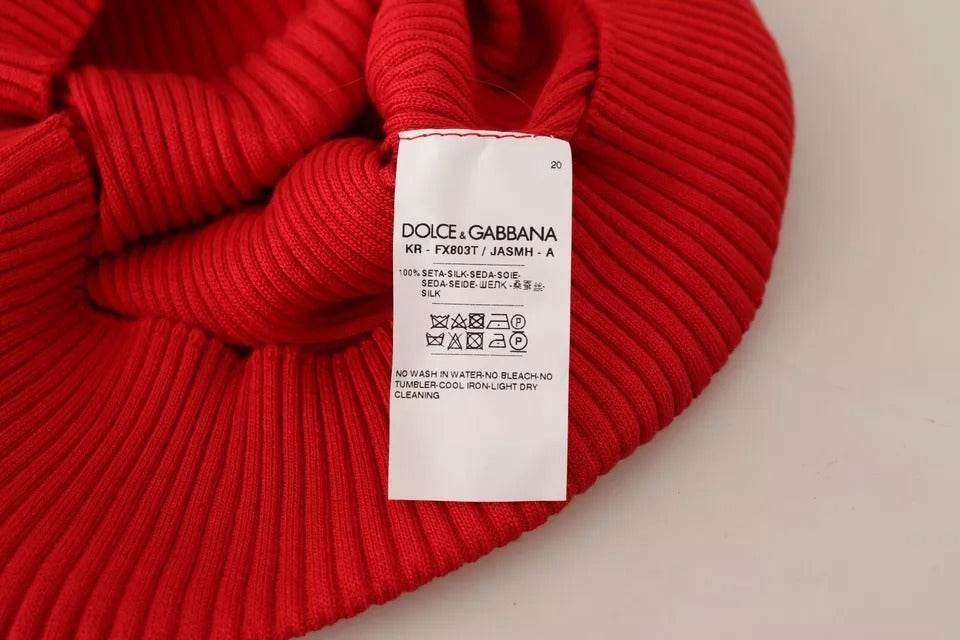 Dolce & Gabbana Red Silk T-shirt Short Sleeve Top Blouse - Hilstor