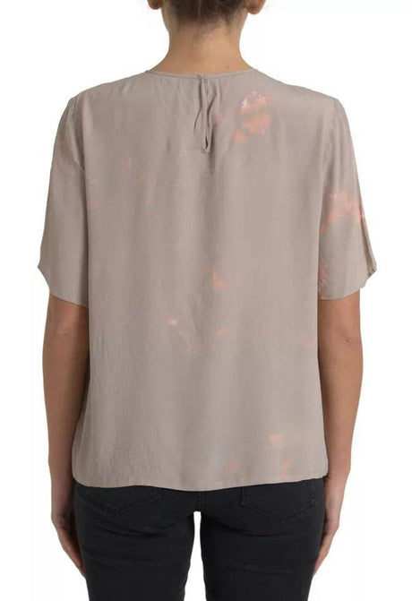 Dolce & Gabbana Brown Round Neck Short Sleeve Blouse Top - Hilstor