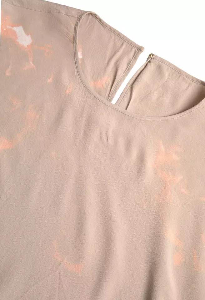 Dolce & Gabbana Brown Round Neck Short Sleeve Blouse Top - Hilstor