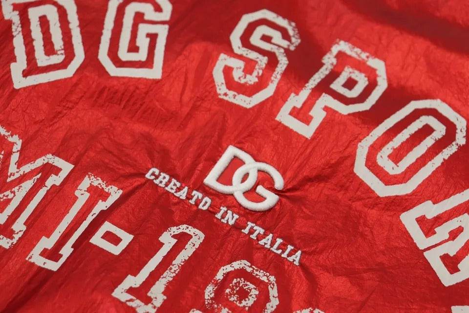 Dolce & Gabbana Red Nylon Logo Print Sleeveless Jersey Top - Hilstor