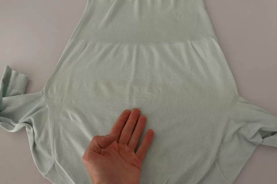 Dolce & Gabbana Mint Green 3/4 Sleeves Turtle Neck Silk Top - Hilstor