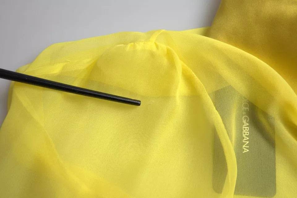 Dolce & Gabbana Yellow Long Sleeve Button Down Blouse Top - Hilstor