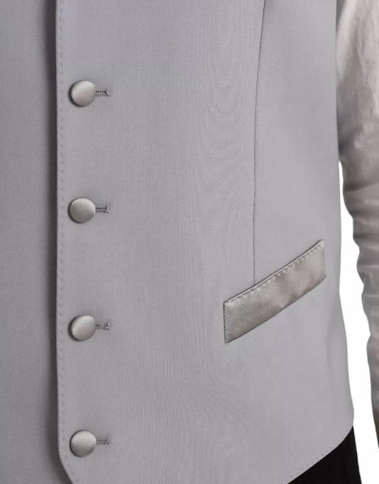 Dolce & Gabbana Light Blue Wool Formal Dress Waistcoat Vest - Hilstor