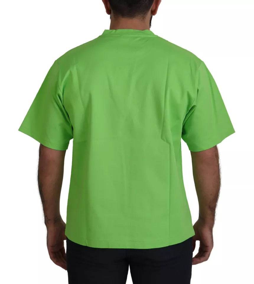Dolce & Gabbana Green Cotton DG CHANNEL Top T-shirt - Hilstor