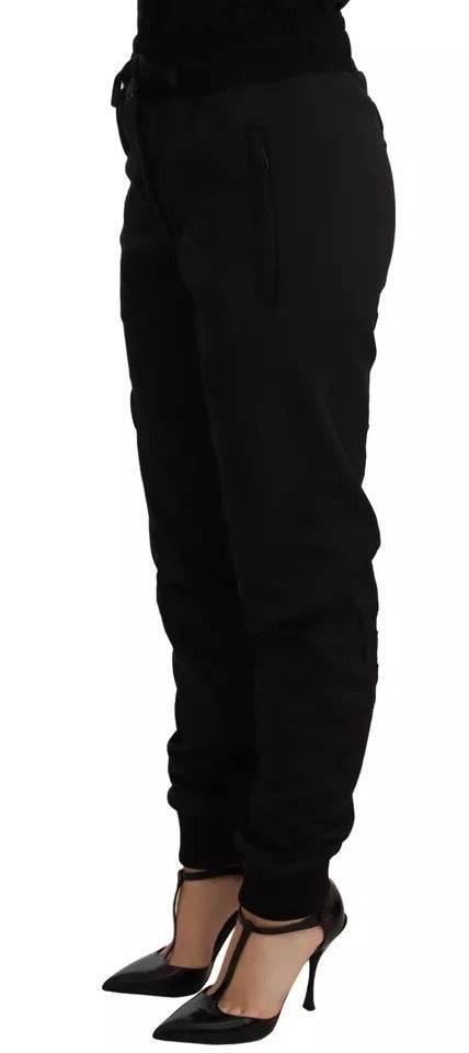 Dolce & Gabbana Black Jogger Women Polyester Pants - Hilstor