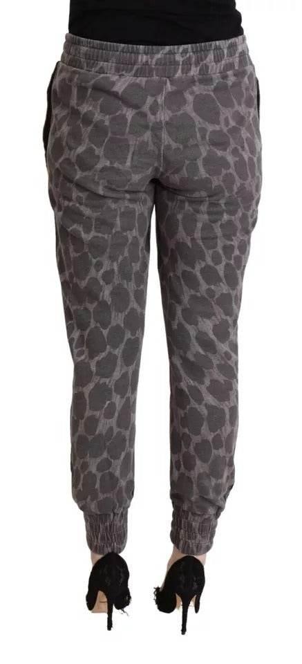 Dolce & Gabbana Gray Leopard Print Sweatpants Jogger Pants - Hilstor