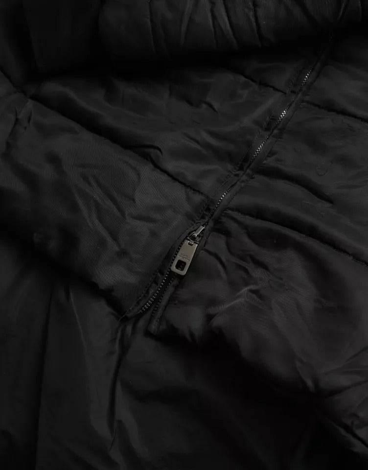 Dolce & Gabbana Black Nylon Hooded Parka Coat Winter Jacket - Hilstor