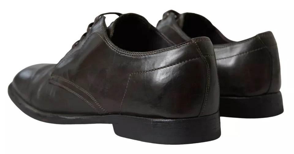 Dolce & Gabbana Green Leather Mens Formal Dress Shoes - Hilstor