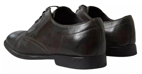 Dolce & Gabbana Green Leather Mens Formal Dress Shoes - Hilstor