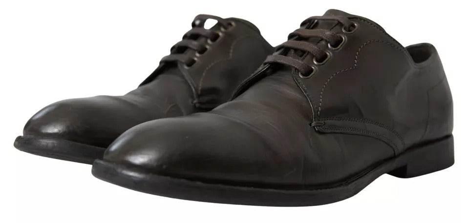 Dolce & Gabbana Green Leather Mens Formal Dress Shoes - Hilstor