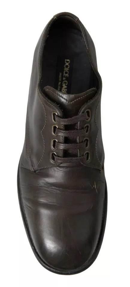 Dolce & Gabbana Green Leather Mens Formal Dress Shoes - Hilstor