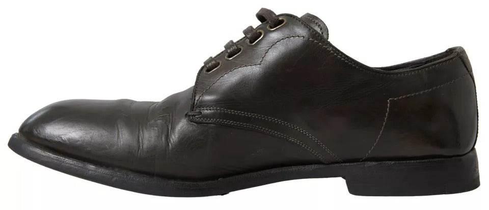 Dolce & Gabbana Green Leather Mens Formal Dress Shoes - Hilstor