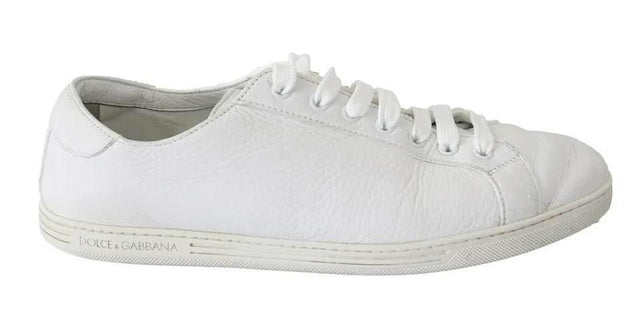 Dolce & Gabbana White Saint Tropez Lace Up Men Sneakers Men Shoes - Hilstor