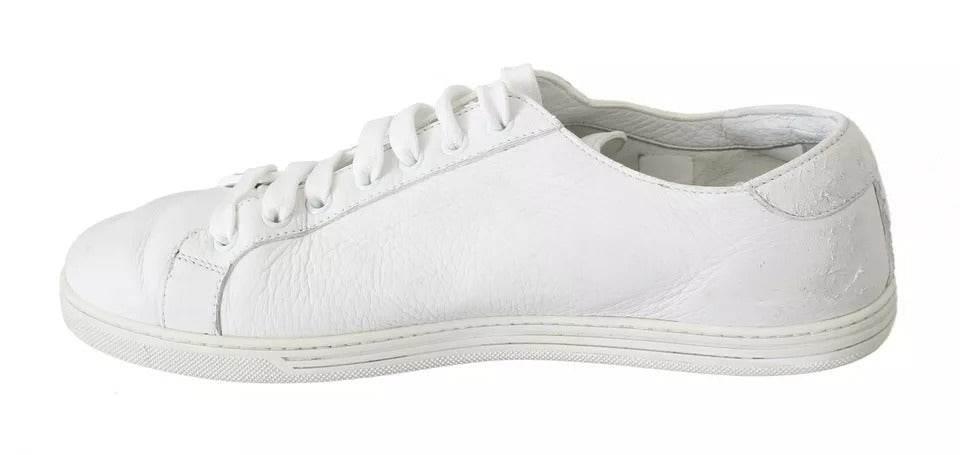 Dolce & Gabbana White Saint Tropez Lace Up Men Sneakers Men Shoes - Hilstor