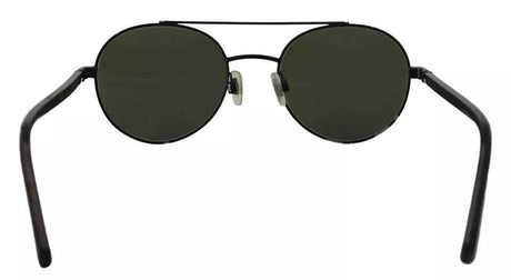 Dolce & Gabbana Matte Black Steel Frame Green Lens DG2245 Sunglasses - Hilstor