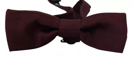 Dolce & Gabbana Bordeaux Silk Adjustable Neck Men Bow Tie - Hilstor