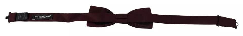 Dolce & Gabbana Bordeaux Silk Adjustable Neck Men Bow Tie - Hilstor