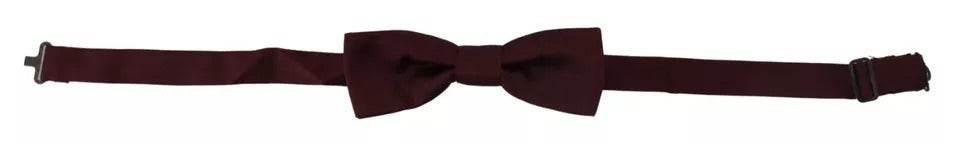 Dolce & Gabbana Bordeaux Silk Adjustable Neck Men Bow Tie - Hilstor