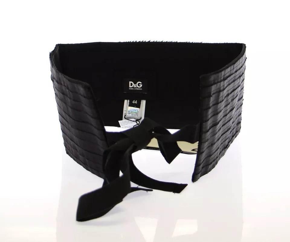 Dolce & Gabbana Black Silk Womens Waist Cummerbund - Hilstor