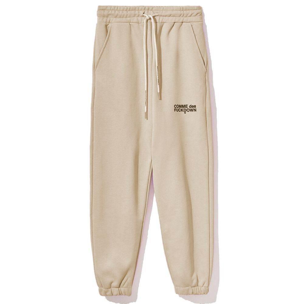 Comme Des Fuckdown Beige Cotton Women Sweatpant - Hilstor