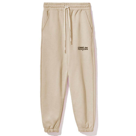 Comme Des Fuckdown Beige Cotton Women Sweatpant - Hilstor