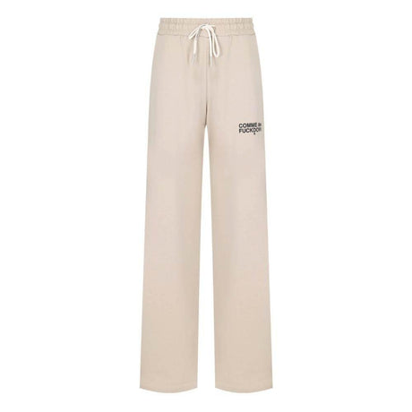 Comme Des Fuckdown Beige Cotton Women Palazzo Pants - Hilstor