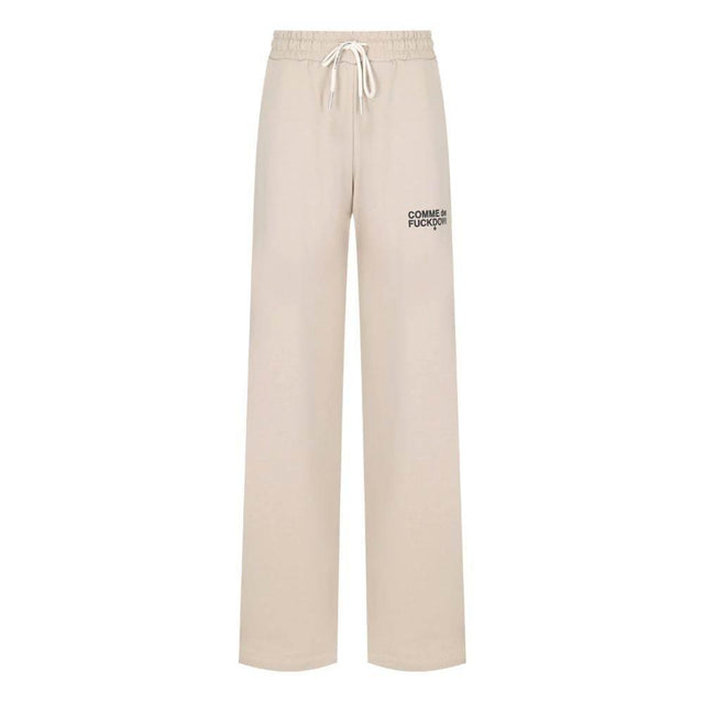 Comme Des Fuckdown Beige Cotton Women Palazzo Pants - Hilstor