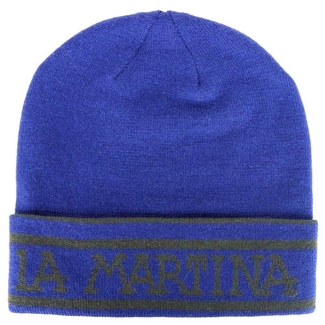 La Martina Blue Acrylic Hats & Cap - Hilstor