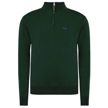 La Martina Green Wool Men Sweater - Hilstor