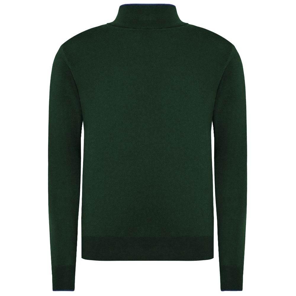 La Martina Green Wool Men Sweater - Hilstor