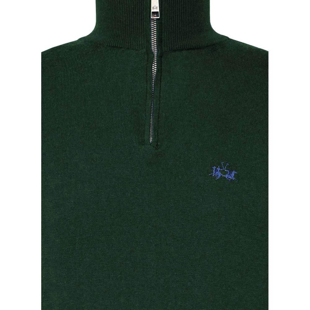 La Martina Green Wool Men Sweater - Hilstor