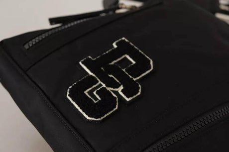 Dolce & Gabbana Black Nylon Leather DG Logo Patch Messenger Cross Body Bag - Hilstor