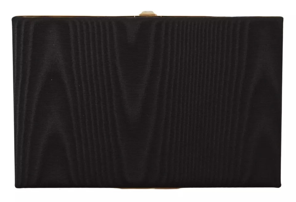 Dolce &amp; Gabbana sort silkeguld stel clutch aftenfest pung taske