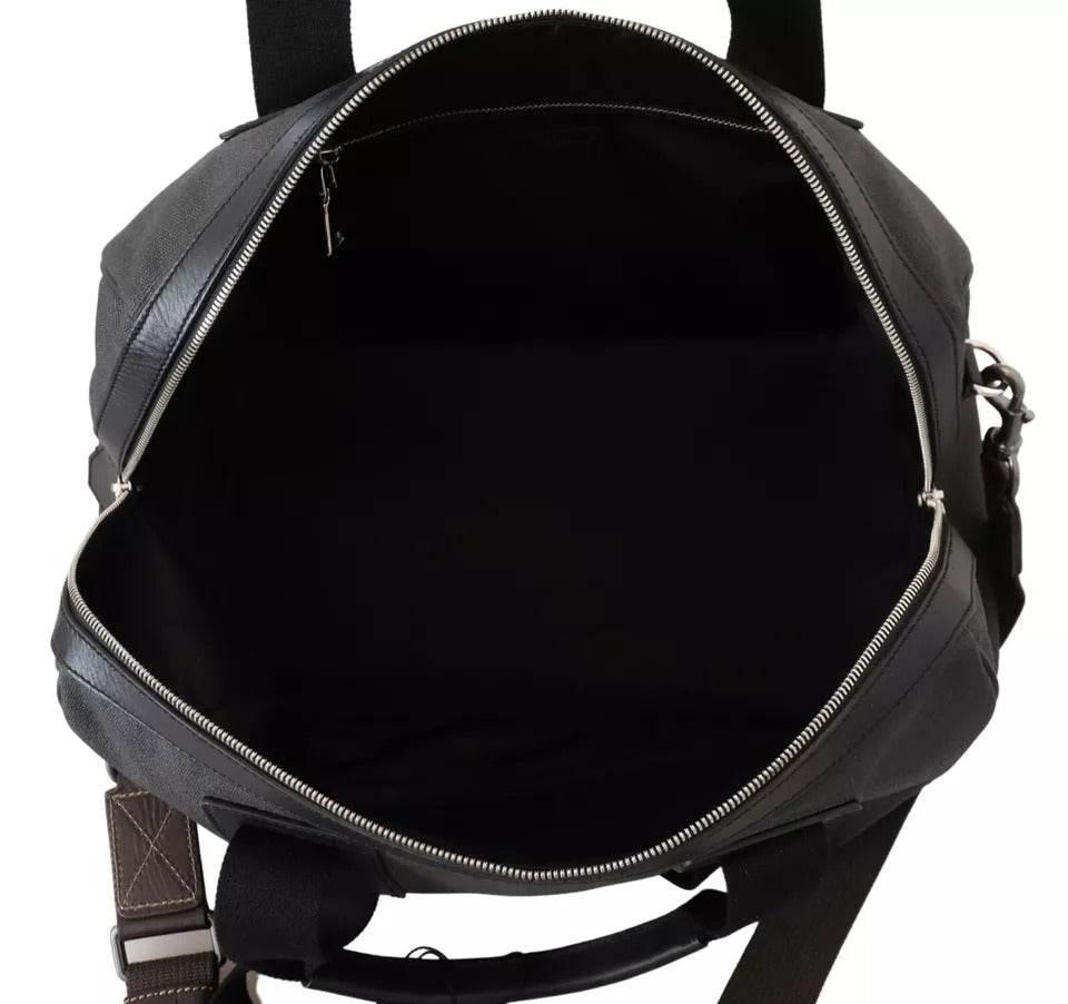 Dolce & Gabbana Black Gray Holdall Tote Men Hand Shoulder Bag - Hilstor