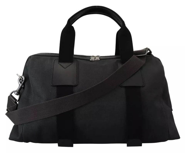 Dolce & Gabbana Black Gray Holdall Tote Men Hand Shoulder Bag - Hilstor